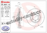 Brzdový kotouč BREMBO 09.9557.10 - HYUNDAI