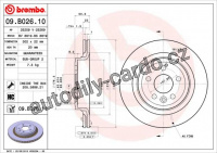 Brzdový kotouč BREMBO 09.B026.10