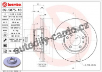Brzdový kotouč BREMBO 09.5875.10 - BMW