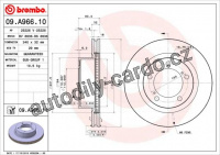 Brzdový kotouč BREMBO 09.A966.11 - TOYOTA