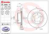Brzdový kotouč BREMBO 09.A966.11 - TOYOTA