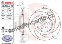 Brzdový kotouč BREMBO 09.C266.21 - LEXUS