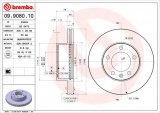 Brzdový kotouč BREMBO 09.9080.10 - NISSAN, OPEL, RENAULT