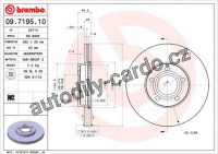 Brzdový kotouč BREMBO 09.7195.10 - VW
