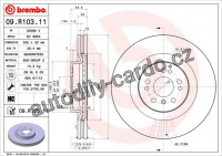 Brzdový kotouč BREMBO 09.R103.11 - MERCEDES-BENZ