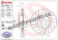 Brzdový kotouč BREMBO 09.A732.11 - MERCEDES-BENZ
