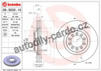 Brzdový kotouč BREMBO 09.3032.10 - FERRARI