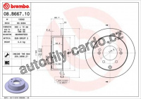 Brzdový kotouč BREMBO 08.B667.11
