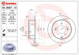 Brzdový kotouč BREMBO 08.B667.11