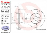 Brzdový kotouč BREMBO 09.A736.10 - MERCEDES-BENZ