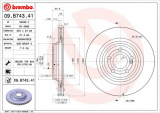 Brzdový kotouč BREMBO 09.B743.41 - MERCEDES-BENZ