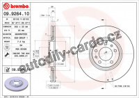 Brzdový kotouč BREMBO 09.9264.11