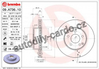 Brzdový kotouč BREMBO 09.A736.11 - MERCEDES-BENZ