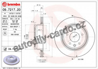 Brzdový kotouč BREMBO 09.7217.20 - JAGUAR