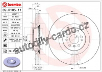 Brzdový kotouč BREMBO 09.R105.11 - MERCEDES-BENZ
