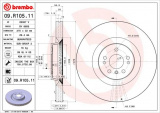 Brzdový kotouč BREMBO 09.R105.11 - MERCEDES-BENZ