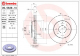 Brzdový kotouč BREMBO 09.5638.10 - MITSUBISHI