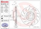 Brzdový kotouč BREMBO 09.B744.51 - MERCEDES-BENZ