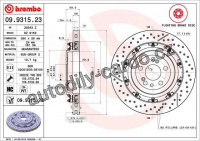 Brzdový kotouč BREMBO 09.9315.23