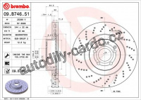 Brzdový kotouč BREMBO 09.B746.51 - MERCEDES-BENZ