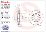 Brzdový kotouč BREMBO 09.3090.14 - DAEWOO