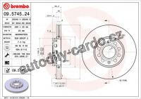 Brzdový kotouč BREMBO 09.5745.24 - AUDI, SEAT, ŠKODA