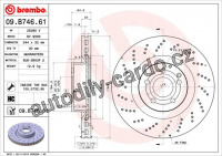 Brzdový kotouč BREMBO 09.B746.61 - MERCEDES-BENZ