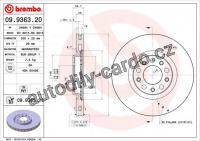 Brzdový kotouč BREMBO 09.9363.21