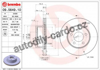 Brzdový kotouč BREMBO 09.5649.10 - JEEP