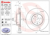 Brzdový kotouč BREMBO 09.A752.10 - RENAULT
