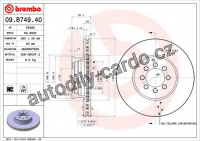 Brzdový kotouč BREMBO 09.B749.40 - MERCEDES-BENZ