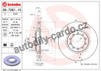 Brzdový kotouč BREMBO 09.7261.10 - RENAULT TRUCKS