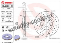 Brzdový kotouč BREMBO 09.9363.2X