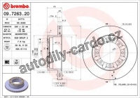 Brzdový kotouč BREMBO 09.7263.20 - RENAULT TRUCKS