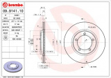 Brzdový kotouč BREMBO 09.9141.10 - DAIHATSU