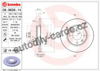 Brzdový kotouč BREMBO 08.9606.11