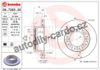 Brzdový kotouč BREMBO 09.7263.30 - NISSAN