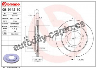 Brzdový kotouč BREMBO 09.9142.10 - SUZUKI