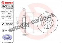 Brzdový kotouč BREMBO 08.A915.10