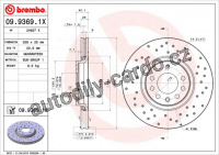 Brzdový kotouč BREMBO 09.9369.1X