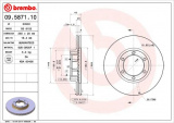 Brzdový kotouč BREMBO 09.5871.10 - MITSUBISHI