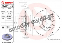 Brzdový kotouč BREMBO 09.C311.10