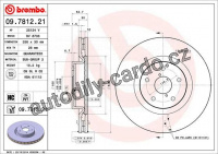 Brzdový kotouč BREMBO 09.7812.21 - SUBARU