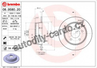 Brzdový kotouč BREMBO 08.9580.20
