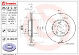 Brzdový kotouč BREMBO 09.C312.11 - HONDA