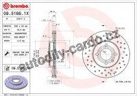 Brzdový kotouč BREMBO 09.5166.1X