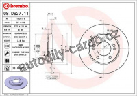 Brzdový kotouč BREMBO 08.08.D627.11
