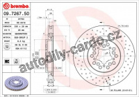 Brzdový kotouč BREMBO 09.7267.50 - FERRARI