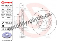 Brzdový kotouč BREMBO 09.B807.41 - MERCEDES-BENZ