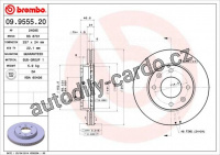 Brzdový kotouč BREMBO 09.9555.20